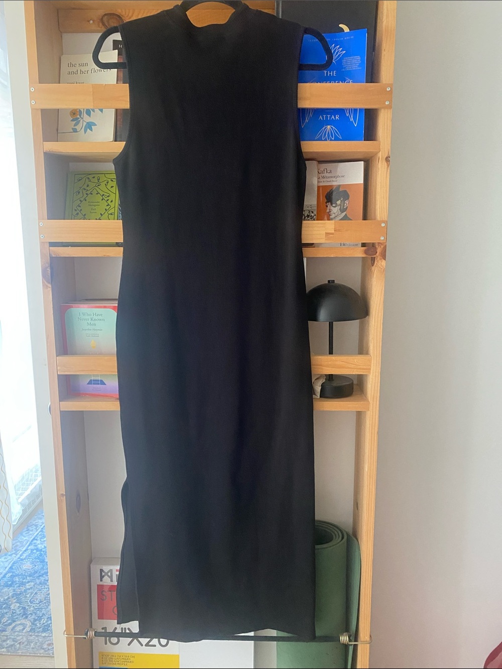 Topshop Black Sleeveless Keyhole Midi Dress - size 10 US - Picture 9 of 11